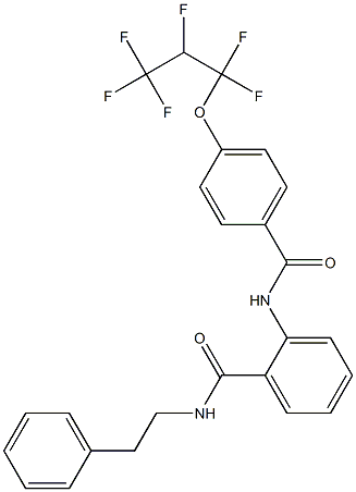 2-[[4-(1,1,2,3,3,3-hexafluoropropoxy)benzoyl]amino]-N-(2-phenylethyl)benzamide 结构式