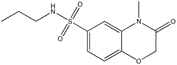 4-methyl-3-oxo-N-propyl-1,4-benzoxazine-6-sulfonamide 结构式