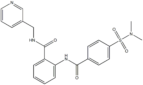 2-[[4-(dimethylsulfamoyl)benzoyl]amino]-N-(pyridin-3-ylmethyl)benzamide 结构式