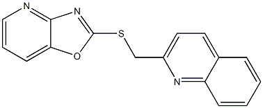 2-(quinolin-2-ylmethylsulfanyl)-[1,3]oxazolo[4,5-b]pyridine 结构式