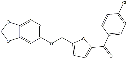 [5-(1,3-benzodioxol-5-yloxymethyl)furan-2-yl]-(4-chlorophenyl)methanone 结构式