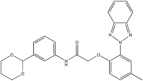 2-[2-(benzotriazol-2-yl)-4-methylphenoxy]-N-[3-(1,3-dioxan-2-yl)phenyl]acetamide 结构式