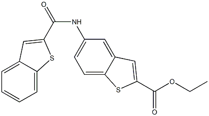 ethyl 5-(1-benzothiophene-2-carbonylamino)-1-benzothiophene-2-carboxylate 结构式