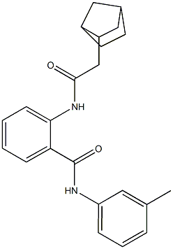 2-[[2-(3-bicyclo[2.2.1]heptanyl)acetyl]amino]-N-(3-methylphenyl)benzamide 结构式