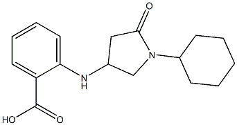 2-[(1-cyclohexyl-5-oxopyrrolidin-3-yl)amino]benzoic acid 结构式