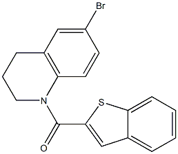 1-benzothiophen-2-yl-(6-bromo-3,4-dihydro-2H-quinolin-1-yl)methanone 结构式