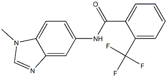 N-(1-methylbenzimidazol-5-yl)-2-(trifluoromethyl)benzamide 结构式