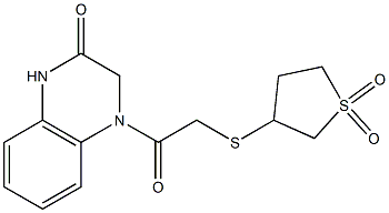 4-[2-(1,1-dioxothiolan-3-yl)sulfanylacetyl]-1,3-dihydroquinoxalin-2-one 结构式