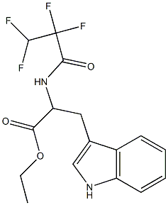 ethyl 3-(1H-indol-3-yl)-2-(2,2,3,3-tetrafluoropropanoylamino)propanoate 结构式