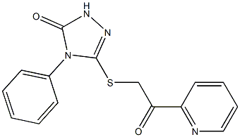 3-(2-oxo-2-pyridin-2-ylethyl)sulfanyl-4-phenyl-1H-1,2,4-triazol-5-one 结构式