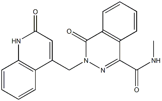 N-methyl-4-oxo-3-[(2-oxo-1H-quinolin-4-yl)methyl]phthalazine-1-carboxamide 结构式