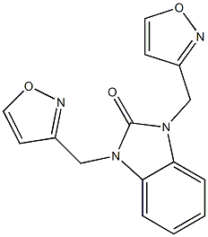 1,3-bis(1,2-oxazol-3-ylmethyl)benzimidazol-2-one 结构式