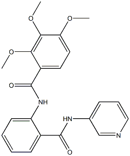 2,3,4-trimethoxy-N-[2-(pyridin-3-ylcarbamoyl)phenyl]benzamide 结构式