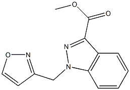 methyl 1-(1,2-oxazol-3-ylmethyl)indazole-3-carboxylate 结构式