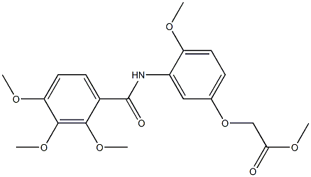 methyl 2-[4-methoxy-3-[(2,3,4-trimethoxybenzoyl)amino]phenoxy]acetate 结构式