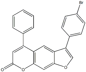 3-(4-bromophenyl)-5-phenylfuro[3,2-g]chromen-7-one 结构式