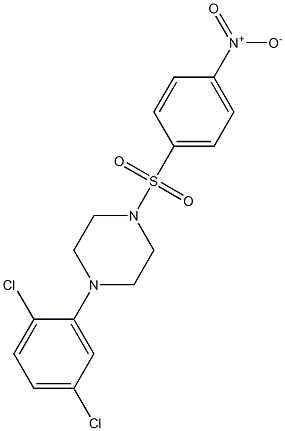 1-(2,5-dichlorophenyl)-4-(4-nitrophenyl)sulfonylpiperazine 结构式