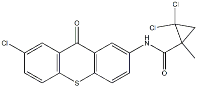 2,2-dichloro-N-(7-chloro-9-oxothioxanthen-2-yl)-1-methylcyclopropane-1-carboxamide 结构式
