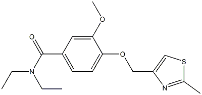 N,N-diethyl-3-methoxy-4-[(2-methyl-1,3-thiazol-4-yl)methoxy]benzamide 结构式