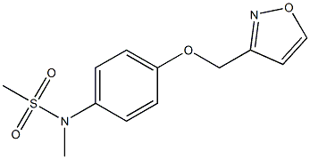 N-methyl-N-[4-(1,2-oxazol-3-ylmethoxy)phenyl]methanesulfonamide 结构式