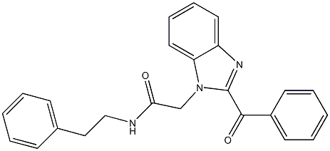 2-(2-benzoylbenzimidazol-1-yl)-N-(2-phenylethyl)acetamide 结构式