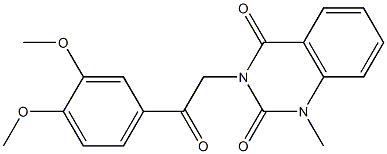 3-[2-(3,4-dimethoxyphenyl)-2-oxoethyl]-1-methylquinazoline-2,4-dione 结构式