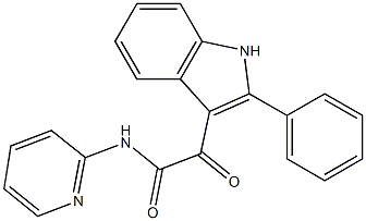 2-oxo-2-(2-phenyl-1H-indol-3-yl)-N-pyridin-2-ylacetamide 结构式