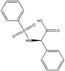 (2R)-2-(benzenesulfonamido)-2-phenylacetic acid 结构式