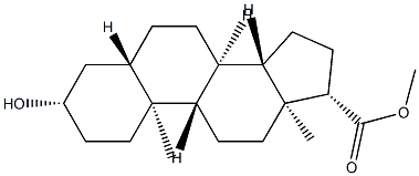 3α-Hydroxy-5α-androstane-17β-carboxylic acid methyl ester 结构式