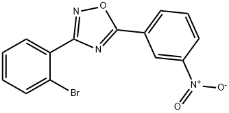 3-(2-Bromophenyl)-5-(3-nitrophenyl)-1,2,4-oxadiazole 结构式