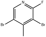 2-氟-3,5-二溴-4-甲基吡啶 结构式