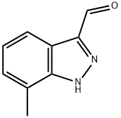 7-甲基-1H-吲唑-3-甲醛 结构式