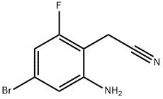 2-AMINO-4-BROMO-6-FLUORO-BENZYL CYANIDE 结构式