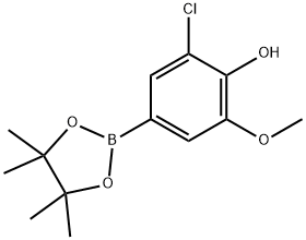 3-Chloro-4-hydroxy-5-methoxyphenylboronicacid, pinacol ester 结构式