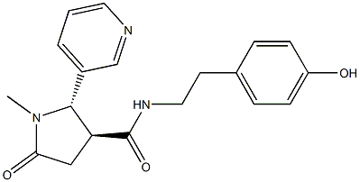 N-(4-hydroxyphenethyl)cotinine carboxamide 结构式