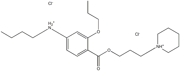 Benzoic acid,4-(butylamino)-2-propoxy-, 3-(1-piperidinyl)propyl ester, hydrochloride (1:2) 结构式