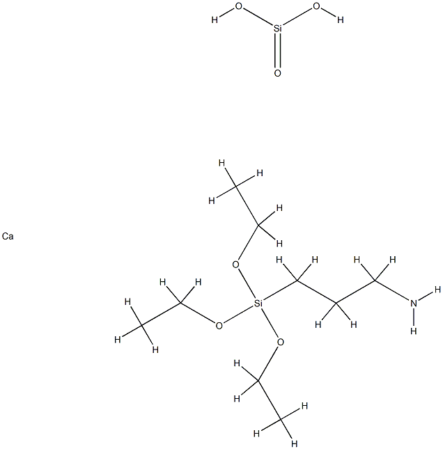 1-Propanamine, 3-(triethoxysilyl)-, reaction products with wollastonite (Ca(SiO3)) 结构式