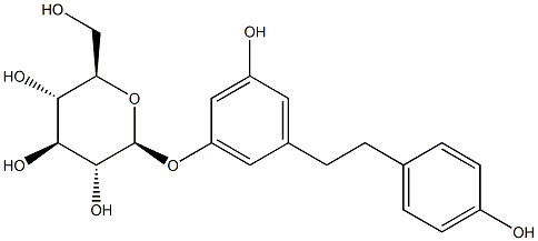 二氢白藜芦醇 3-O-葡萄糖甙 结构式
