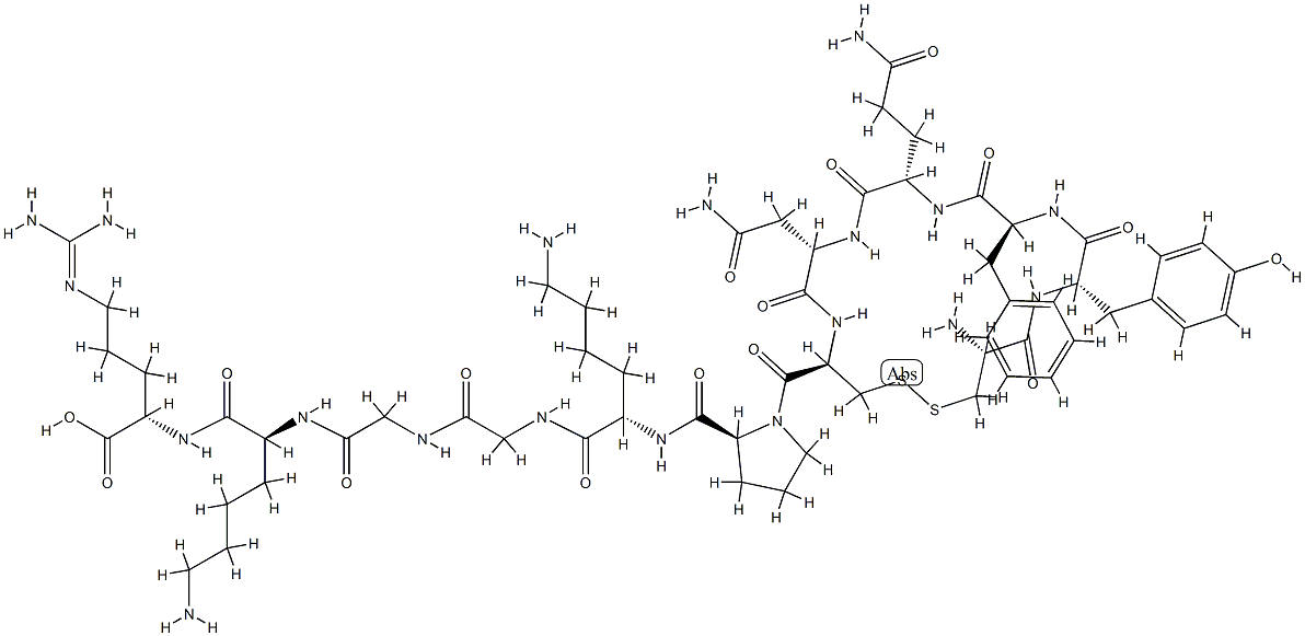 vasopressin, Gly-Lys-Arg-8-Lys- 结构式