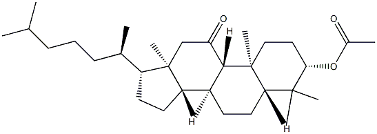 3β-(Acetyloxy)-5α-lanostan-11-one 结构式