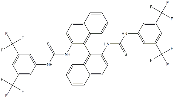 N,N'-(R)-1,1'-联萘-2,2'-二基双[N'-[3,5-双(三氟甲基)苯基]硫脲] 结构式