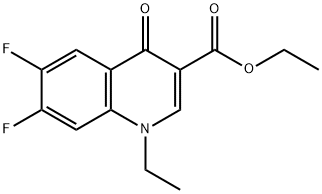 1-乙基-6,7-二氟-4-氧代-1,4-二氢喹啉-3-羧酸乙酯 结构式