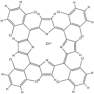 MESO-四(2,6-二氯苯基)卟啉ZN(II) 结构式