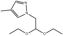 1-(2,2-乙氧基乙基)4-甲基-1-H吡唑 结构式