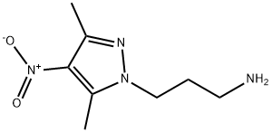 3-(3,5-dimethyl-4-nitro-1H-pyrazol-1-yl)propan-1-amine 结构式