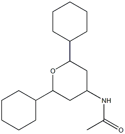 4-ACETYLAMINO-2,6-DICYCLOHEXYL-TETRAHYDROPYRANE 结构式