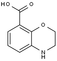 3,4-二氢-2H-苯并[B][1,4]噁嗪-8-羧酸 结构式