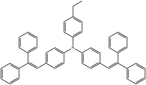 N,N-二[4-(2,2-二苯基乙烯基)苯基]-4-乙基苯胺 结构式