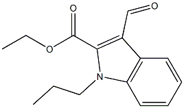 1H-INDOLE-2-CARBOXYLIC ACID,3-FORMYL-1-PROPYL-,ETHYL ESTER 结构式