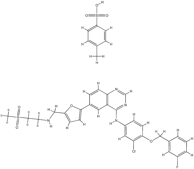 拉帕替尼-D<SUB>7</SUB>二对甲苯磺酸盐 结构式